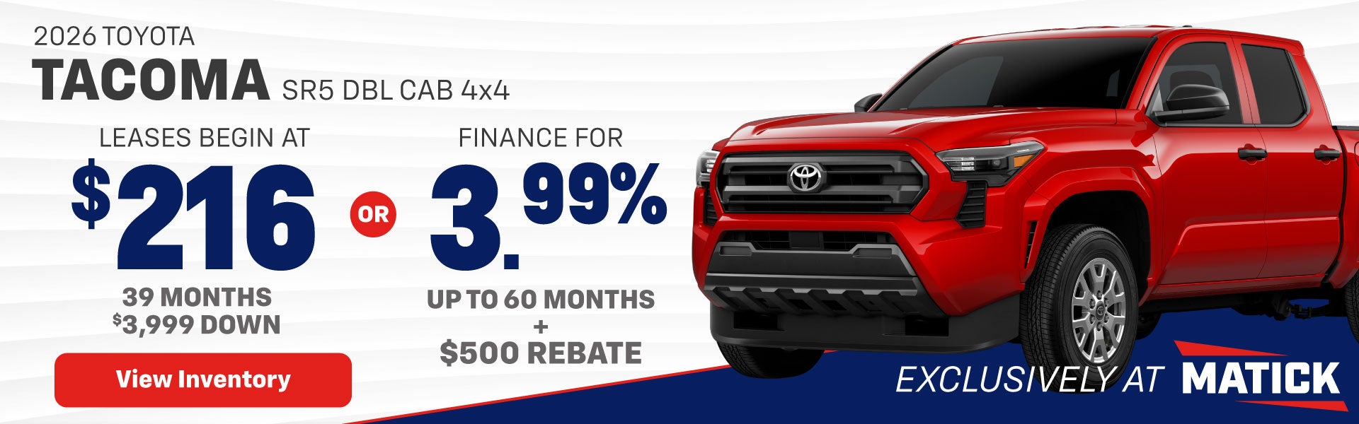 New Toyota Tacoma Special